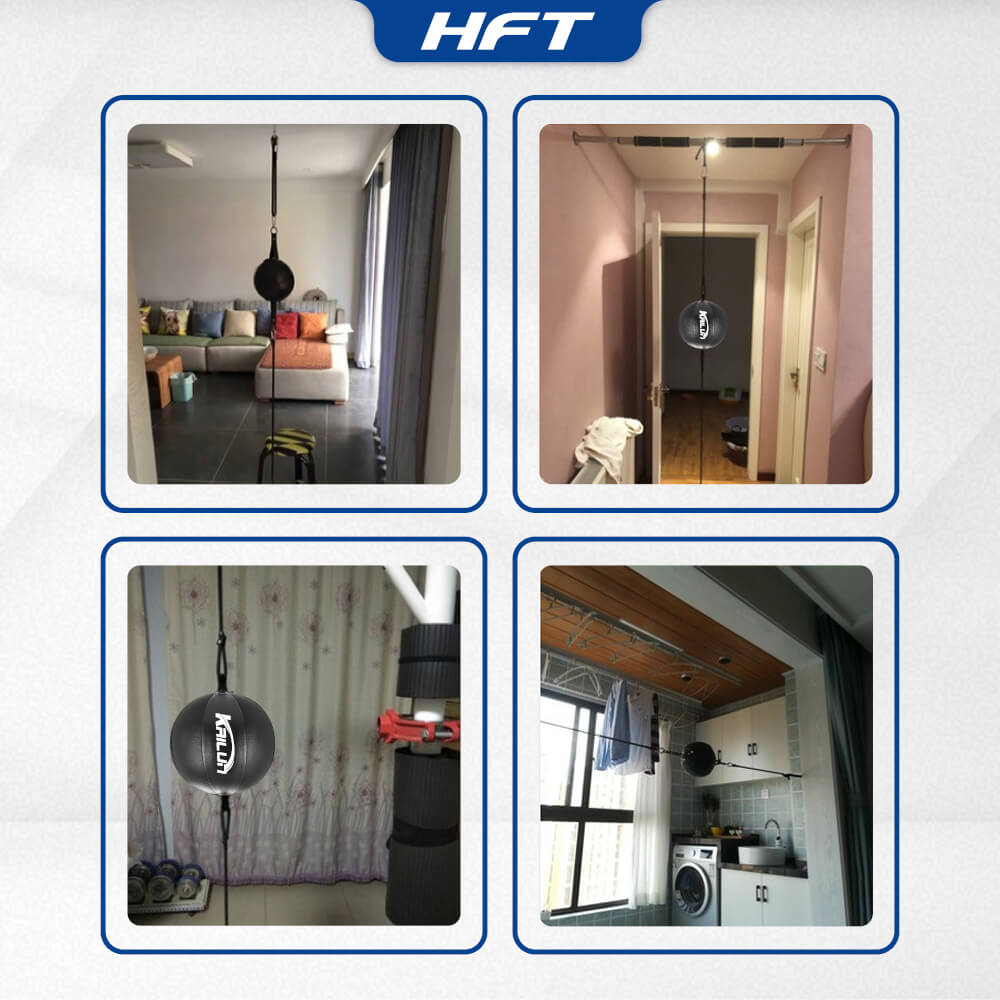 เป้าเด้งซ้อมมวย HOMEFITTOOLS SPEED BALL สีดำ